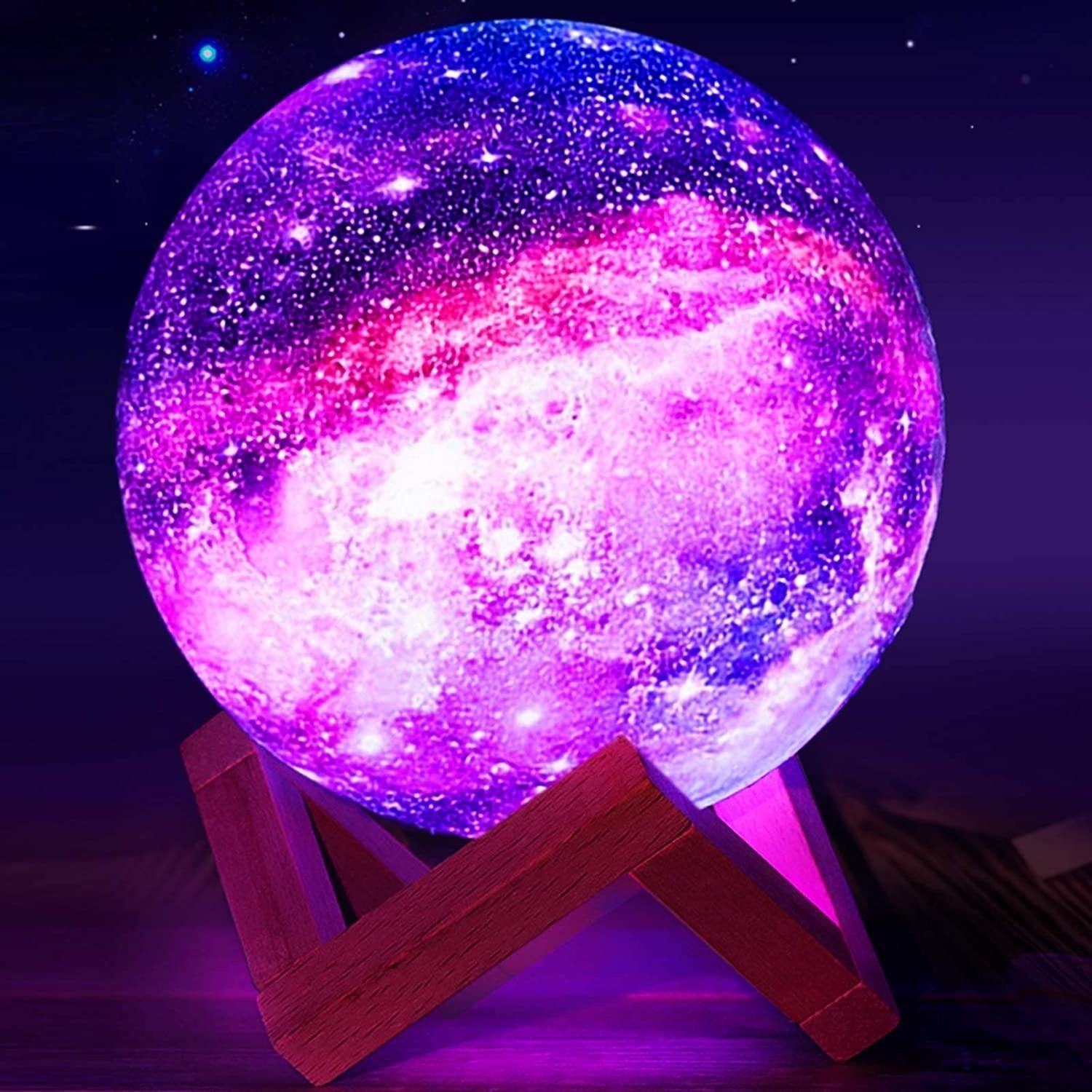 Nzmartys Printed 3D Galaxy Moon Lamp