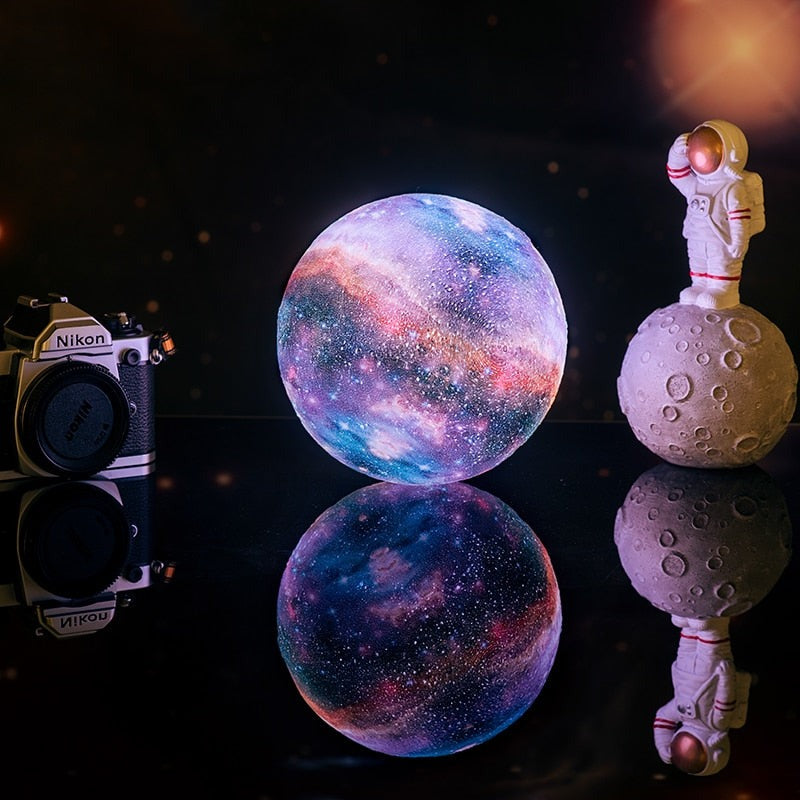 Nzmartys Printed 3D Galaxy Moon Lamp