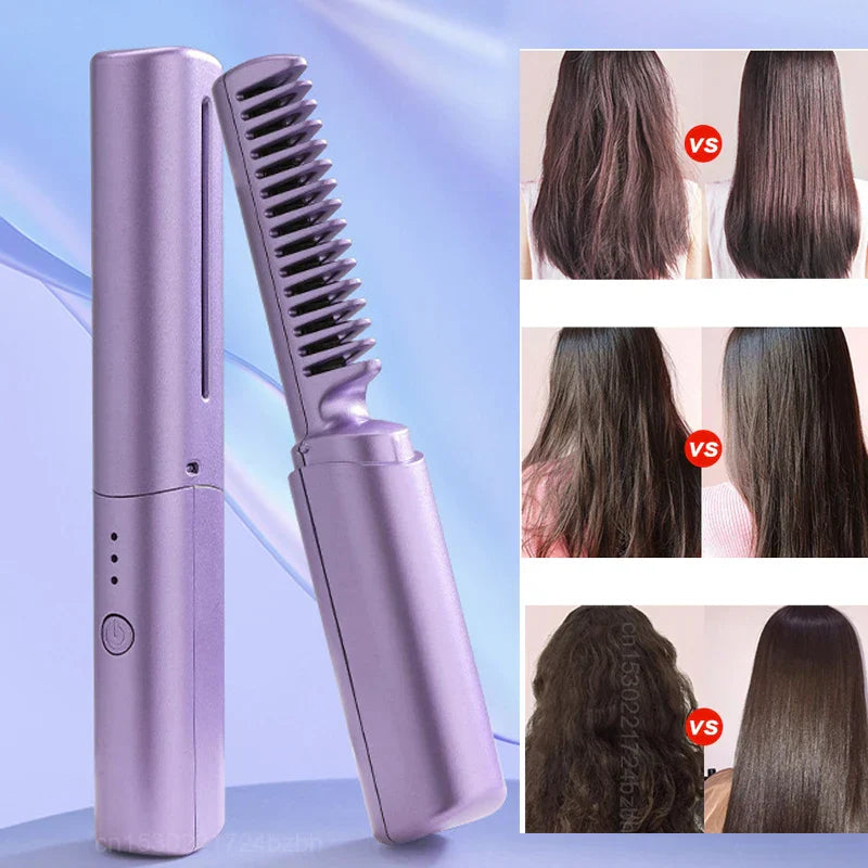 GlamPocket Wireless Hair Straightener - Compact, Travel-Ready & Frizz-Free