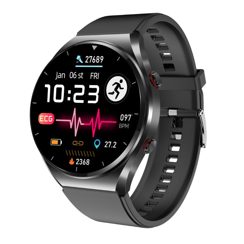 HealthSync Smartwatch - One-Click Blood Sugar, Blood Pressure, Heart Monitoring and More