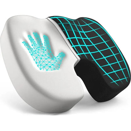 ErgoComfort Memory Foam Seat Cushion - Sciatica & Back Pain Relief