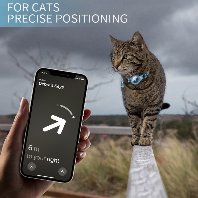 PawLocator Cat Tracking Collar - AirTag Compatible with GPS Holder ...